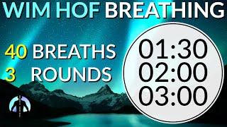 WIM HOF Guided Breathing Technique - 3 Rounds 40 Breaths Intermediate NO TALKING