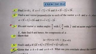 EX 10.4  Q1 TO Q12  SOLUTIONS OF VECTOR ALGEBRA NCERT CHAPTER 10 CLASS 12th