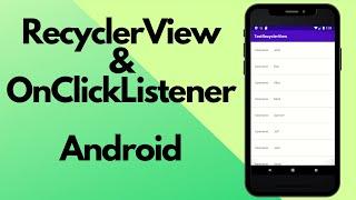 RecyclerView OnClickListener to New Activity Android Studio | Beginner's Guide