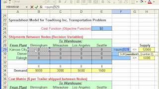 Entering Formulas for the TSP in Excel