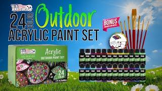 U.S. Art Supply | 24 Color Outdoor Acrylic Paint Set