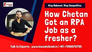 How Chetan got an RPA Job as a fresher? | EmergenTeck