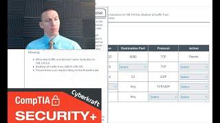 CompTIA Security+ Firewalls and Proxy Servers Performance Based Question