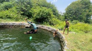 Balloon Challenge| Swimming challenge | Kicha Village Vlogs