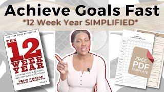 12 Week Year Template PDF  + Book Summary