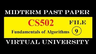 CS502 MIDTERM FILE 9|PAST PAPER|VIRTUAL UNIVERSITY