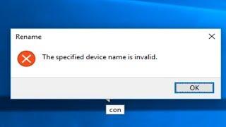 Why can't you create a folder named "con" in Windows