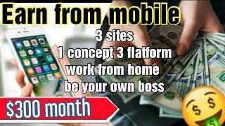 Earn money online without investment || work from home || घर बैठे पैसे कैसे कमाए || #earningsites