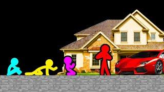 Stickman VS Minecraft: Millionaire Life - AVM Shorts Animation