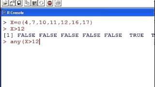 Computing with R : The All and Any Commands