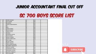 junior accountant final cut off #jraccountant #trendingvideo #treanding #viralvideo #viralvideos