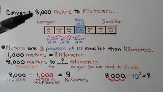 5th Grade Math 10.5, Metric Measures, Compare & Convert to each other