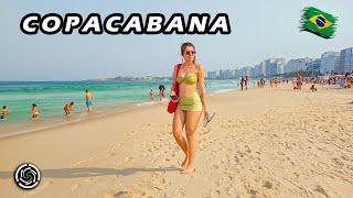 Walking on COPACABANA BEACH in Rio de Janeiro  Brazil 【 4K UHD 】 2024