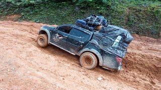 Mitsubishi Triton and Mitsubishi Strada l200 4x4 Slippery Hill Climbs - Pickup Truck Extreme Route