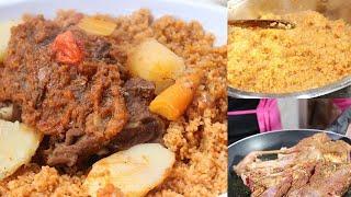 How to make the perfect Riz Gras with  Lamb (Rice and Meat)  -  African Food