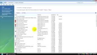 Programs and Features in Vista and Windows 7