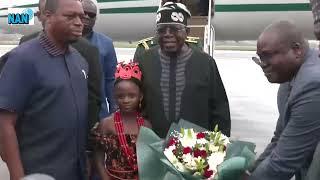 President Tinubu arrives in Ghana to attend the 6th Mid-Year Coordination African Union Meeting