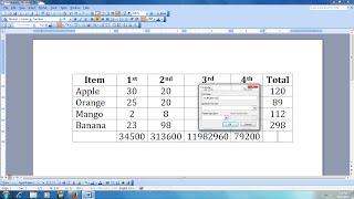 How to Do Calculation in MS Word