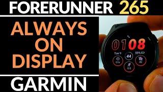 Turn On the Always On Display - Garmin Forerunner 265 Tutorial