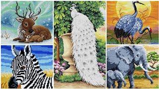 Animal's and Bird's Cross Stitch Pattern Ideas || Dusutti Animal's Pattern || Fareeha Creation