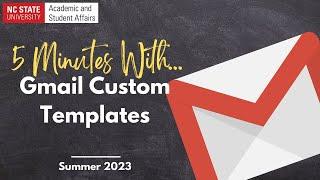 2023 08 29   Using Google Mail Templates