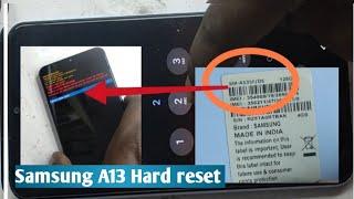 Samsung A13 5g hard reset । pattern lock 