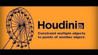 Houdini Tutorial: Constraint multiple objects to points of an animated object