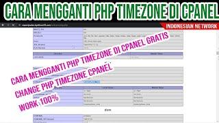 CARA MENGGANTI PHP TIMEZONE DI CPANEL GRATIS  | CHANGE PHP TIMEZONE CPANEL