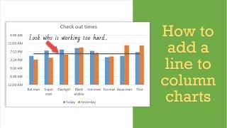 How to add a line to your column chart