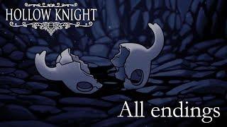 Hollow Knight - ALL Endings + Hollow Knight, The Radiance Bossfight