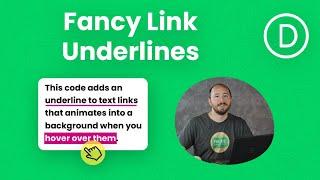 How To Add Fancy Animated Text Link Underlines In Divi