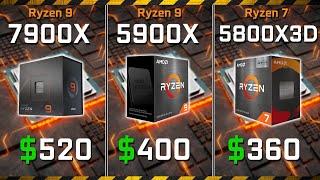 Ryzen 9 7900X vs Ryzen 9 5900X vs Ryzen 7 5800X3D | Which CPU should you buy in 2023?