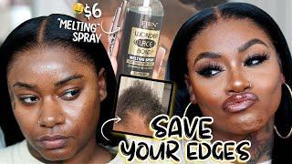 SAVE YOUR EDGES  USE THIS $6 LACE “MELTING” SPRAY ON YOUR WIG INSTALL  Laurasia Andrea Wigs