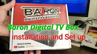 Baron digital tv box with Youtube | Set up | installation | unboxing