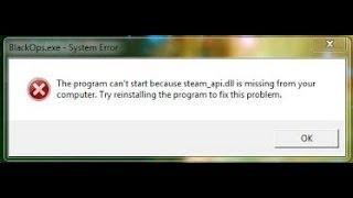 How to FIX steam_api.dll File Missing Error 100% works