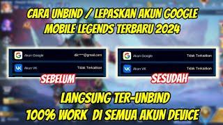 CARA UNBIND AKUN GOOGLE DI MOBILE LEGEND TERBARU 2024 | CARA UNBIND AKUN GOOGLE DI ML