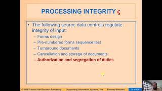 6 Information System Reliability   Processing Integrity I