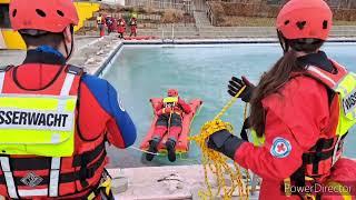 Eisrettungsübung im Freibad Cham am 20. Januar 2024