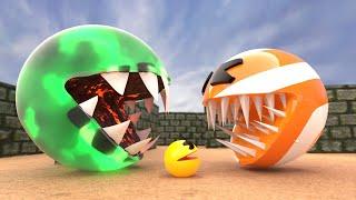 Pacman Vs Monsters #12 Compilation Movie (Toxic Monster, Candy monster, Red Pacman Monster)