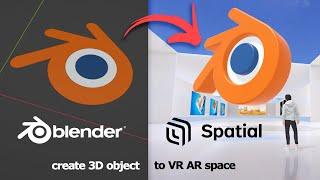 Blender How to Export to glb file and Import 3D model to Metaverse VR Space, Spatial.io