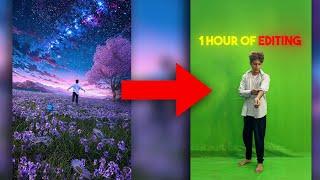 1 hour of editing in Blender and After effects#greenscreen #vfxartist #trending #viral #sky