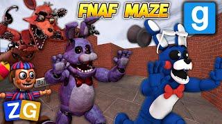 CHASED BY ANIMATRONICS IN A GIANT MAZE! || Gmod FNAF Maze Challenge (Garry's Mod)