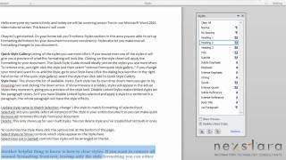 Microsoft Word 2010 - User Guide - Lesson Three - Styles and Change Styles