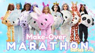 Barbie Cutie Reveal Make-Over MARATHON!  12 Lookbooks & Doll Hair Tutorials!