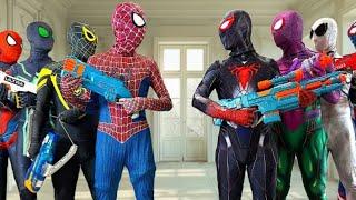 SUPERHERO's Story || TEAM SPIDER-MAN NERF GUN and BOXING with BADGUY TEAM...? ( Funny, Live Action )