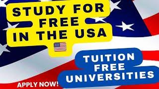 No Tuition Fees! Study in These U.S.A Universities for Free 2025