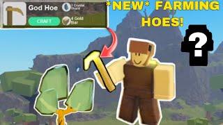 BOOGA HYBRID UPDATE!!! *NEW FARMING HOES & SECRET CAVE + ITEM?!* (Booga Booga Hybrid)