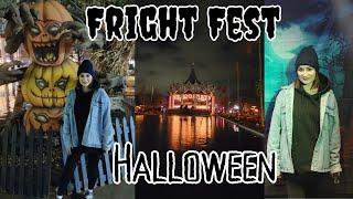 Fright Fest on Halloween | Six Flags Great America | Crowd Level | Fun and Windy Evening | 2024