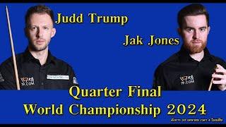 judd trump vs jak jones live quarter final world snooker championship 2024