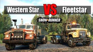 Snowrunner International Fleetstar vs White Western Star | Best Heavy Duty Truck